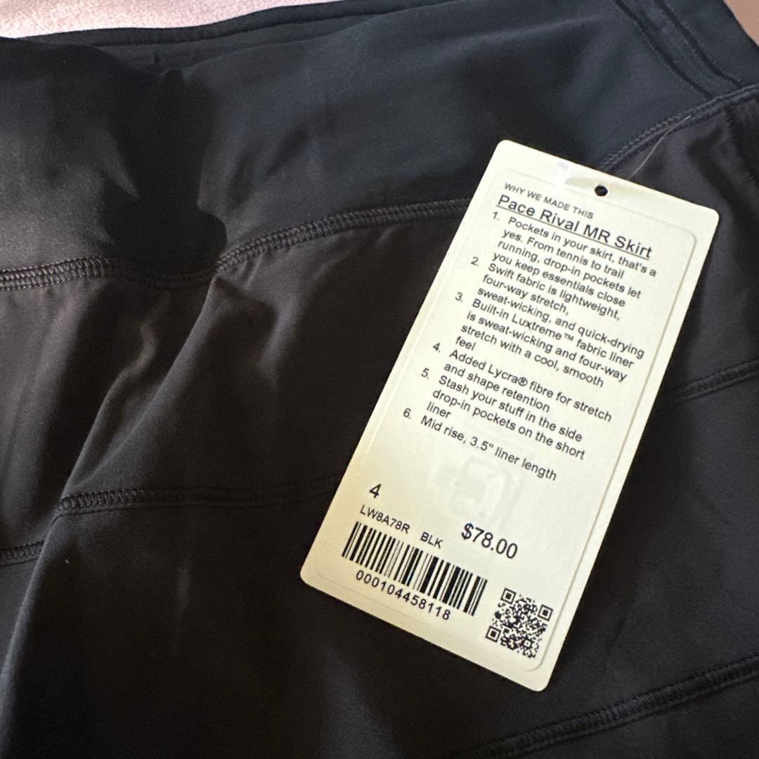 新品タグ付き　lululemon Pace Rival ミッドライズスカート4