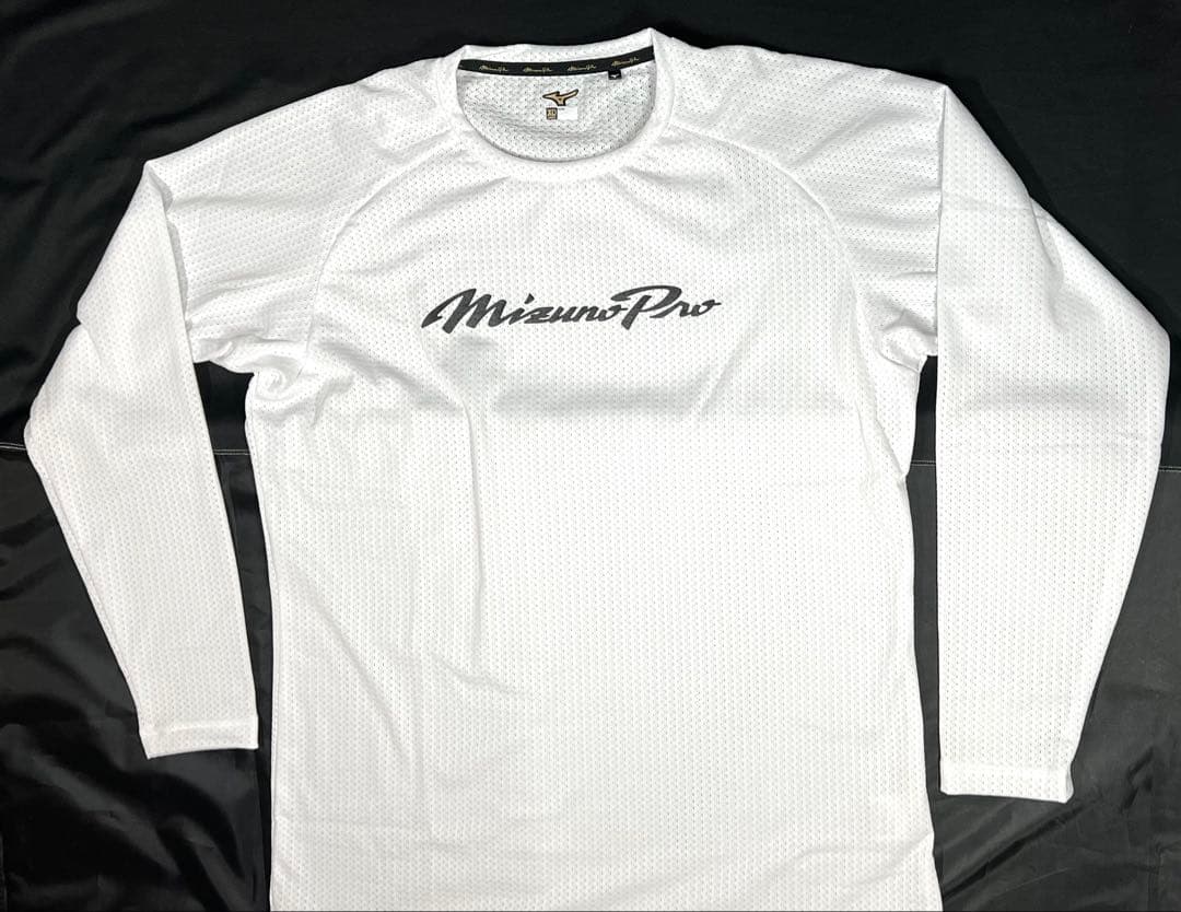 【ミズノプロ】 KUGEKI ロングTシャツ ホワイト XO 12JABT76