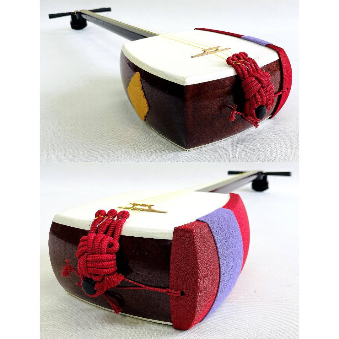 三味線 綾杉胴 花梨棹 日本製 伝統工芸品 付属品多数【整備品】R8YE325
