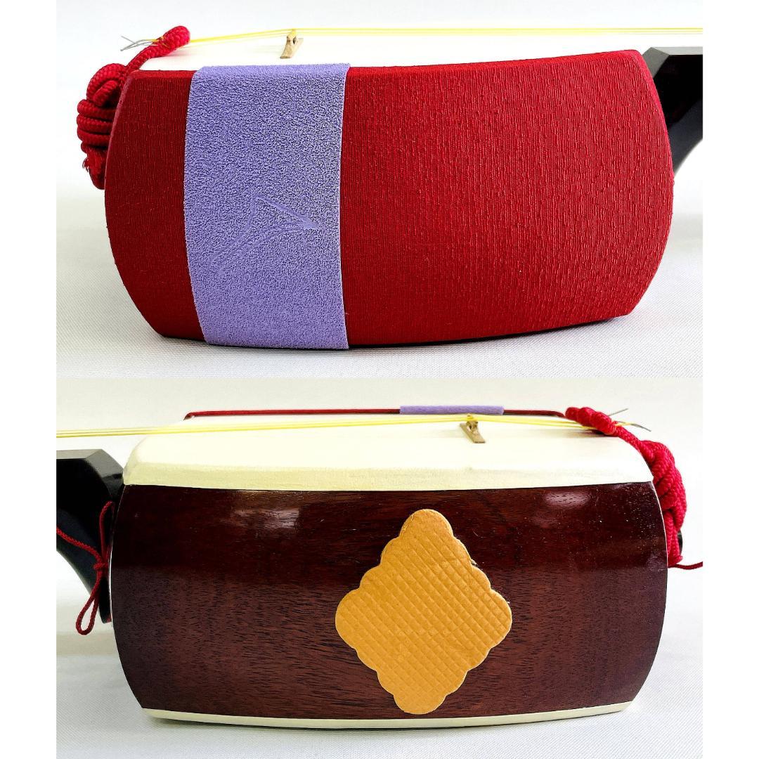 三味線 綾杉胴 花梨棹 日本製 伝統工芸品 付属品多数【整備品】R8YE325