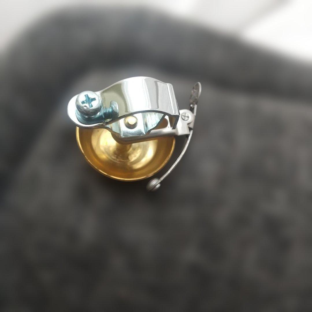 金属製自転車ベル 金色 BELLS、自転車ペダル全て昭和レトロ物です！