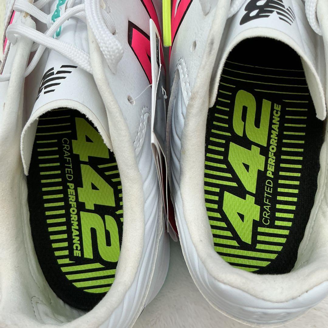 New Balance 442 サッカーシューズ ホワイト/ピンク/イエロー新品