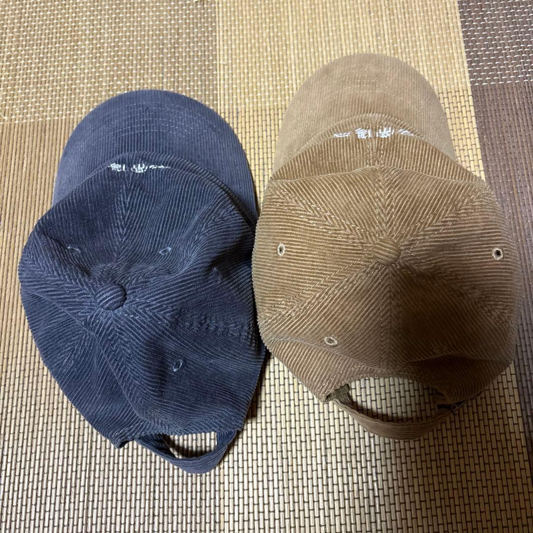藤井風 コーデュロイキャップ　帽子　グレー　ベージュ　助常傷無