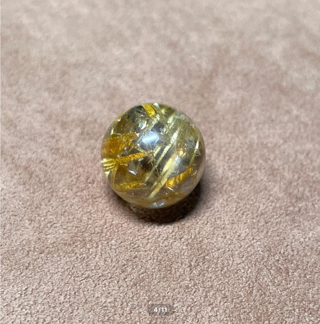 ゴールド タイチン ルチル クォーツ スフィア ゴールド ルチル 丸玉 18mm