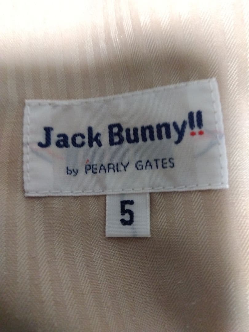 JACK BUNNY ホワイト スリムフィットパンツ ブラックストライプ L