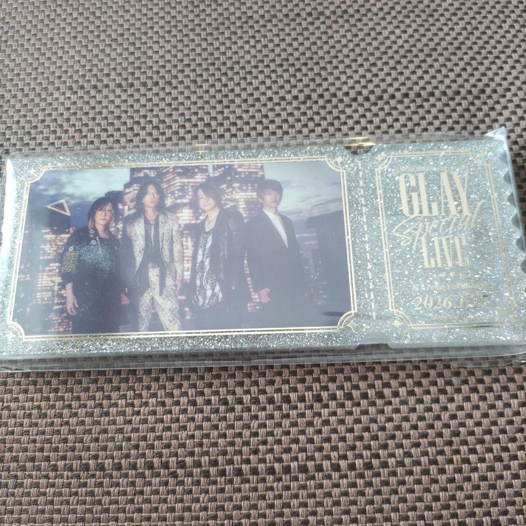 GLAY Special LIVE記念アクリルブロック&銀テープ&レシート