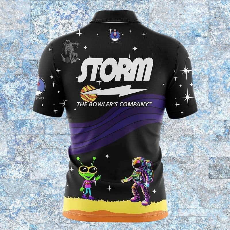 ボウリングウェア　STORM　【XL】　ブラック　宇宙人　目立つ　大きいサイズ