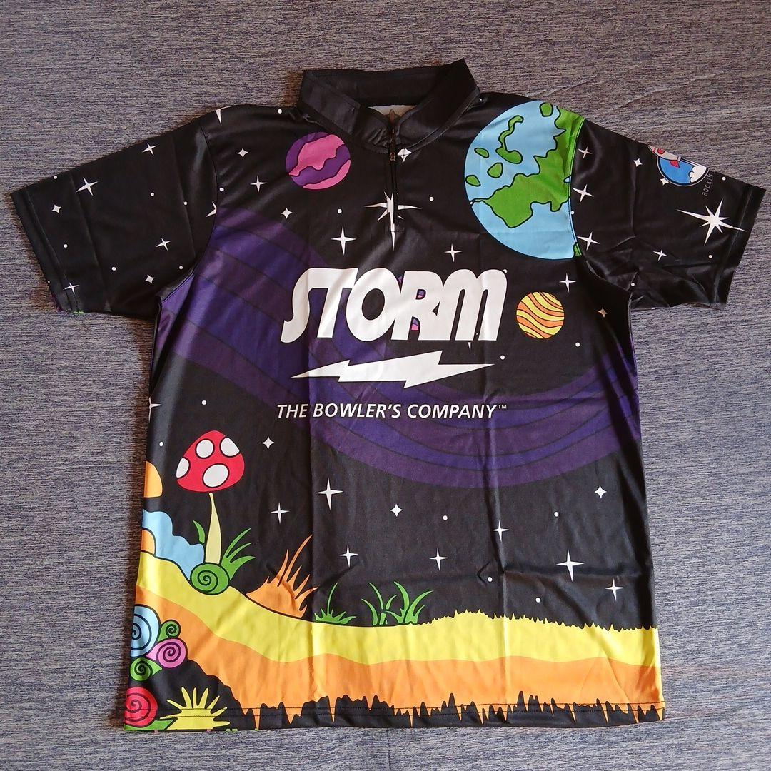 ボウリングウェア　STORM　【XL】　ブラック　宇宙人　目立つ　大きいサイズ