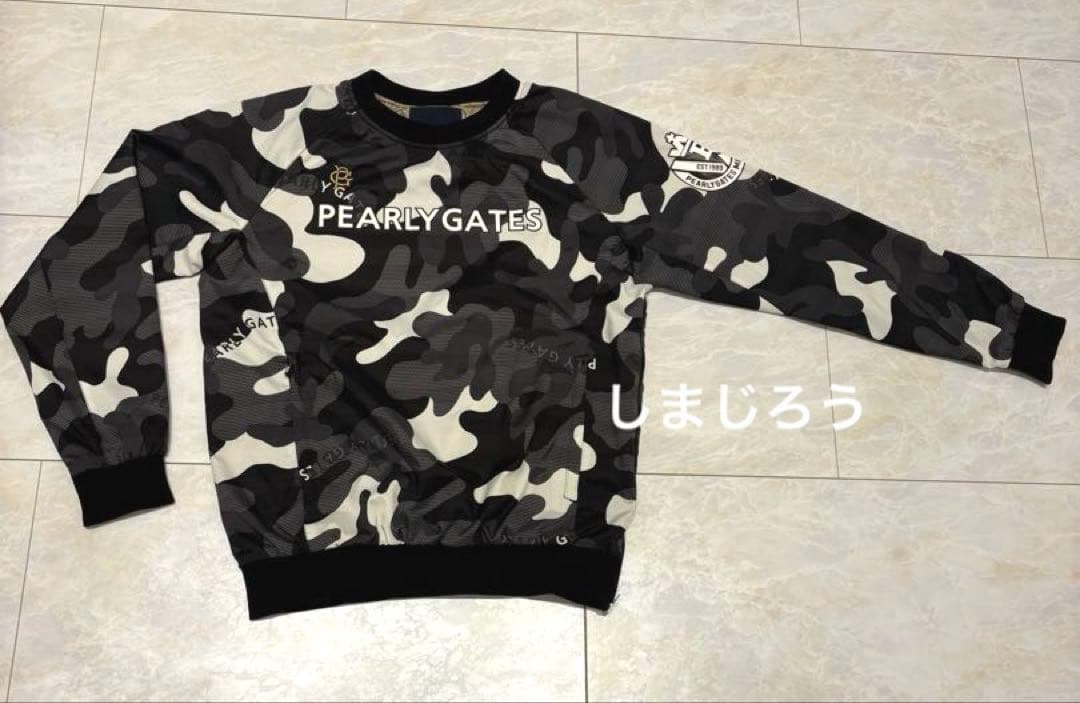 美品　PEARLY GATES 迷彩柄スニードジャック　長袖4 ブラックグレー系
