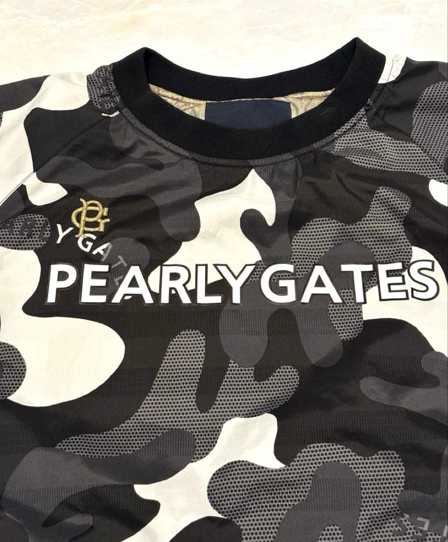 美品　PEARLY GATES 迷彩柄スニードジャック　長袖4 ブラックグレー系