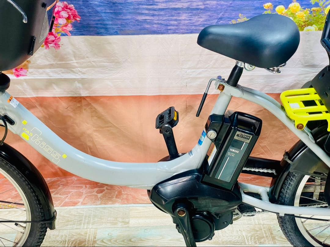 パスキス12AH⭐️激レアモデル！ヤマハ子供乗せ電動アシスト自転車Y3037