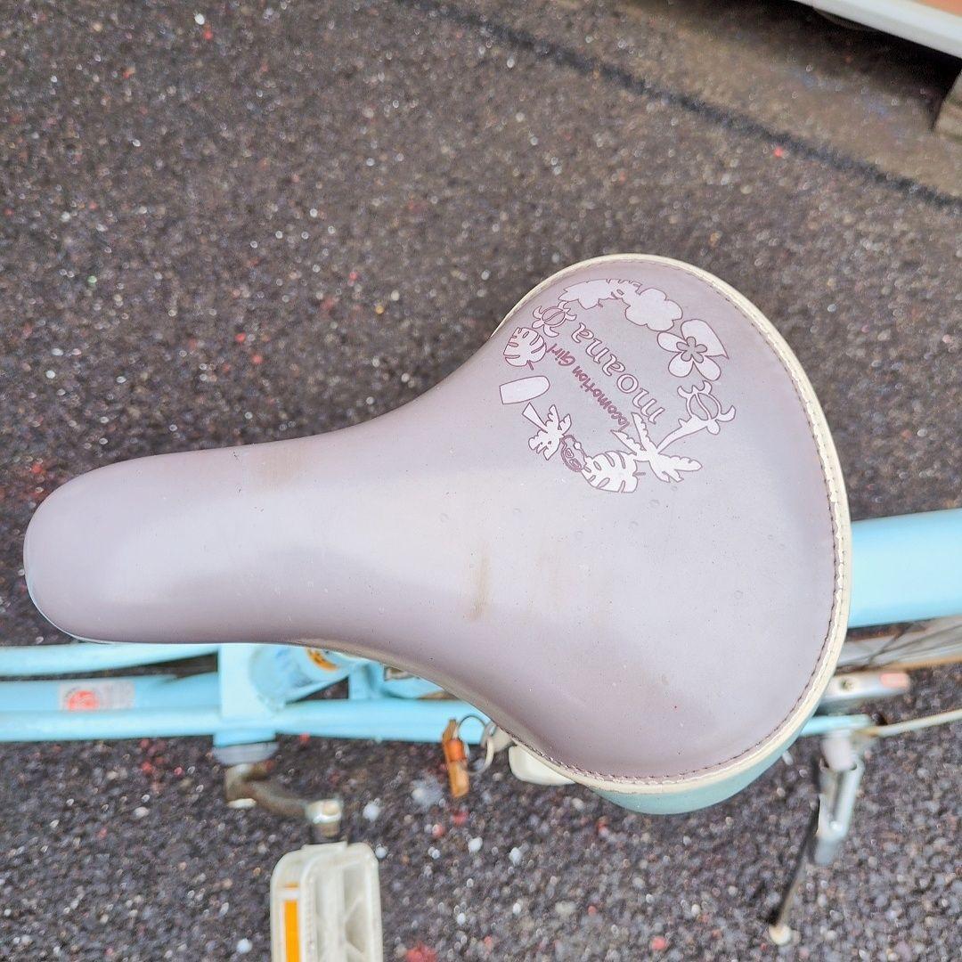 【群馬引取り専用】24インチ子供用自転車 Moana水色 前面バスケット付き