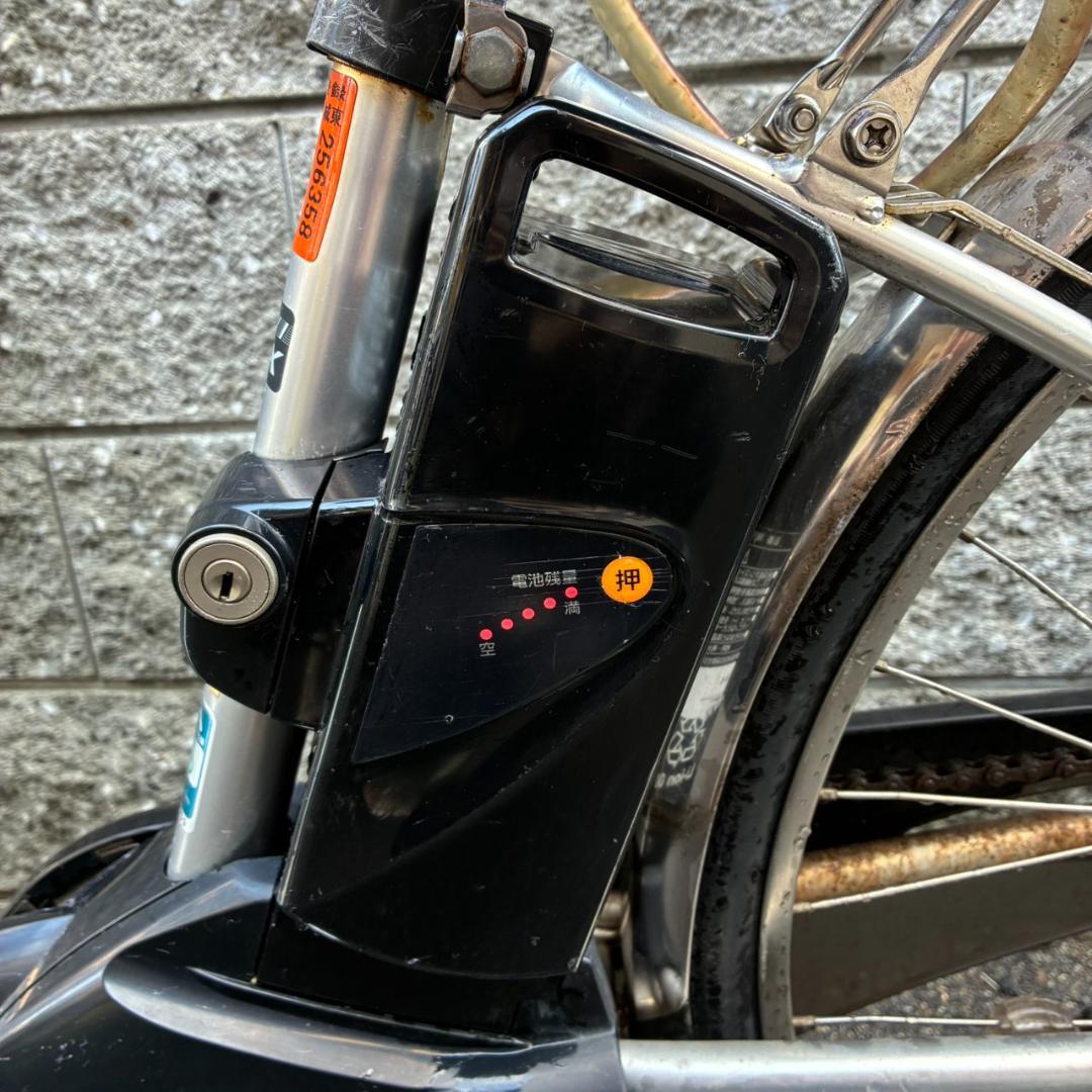 引き取り限定】パナソニック ビビ DX 電動アシスト自転車 充電器付き シルバー