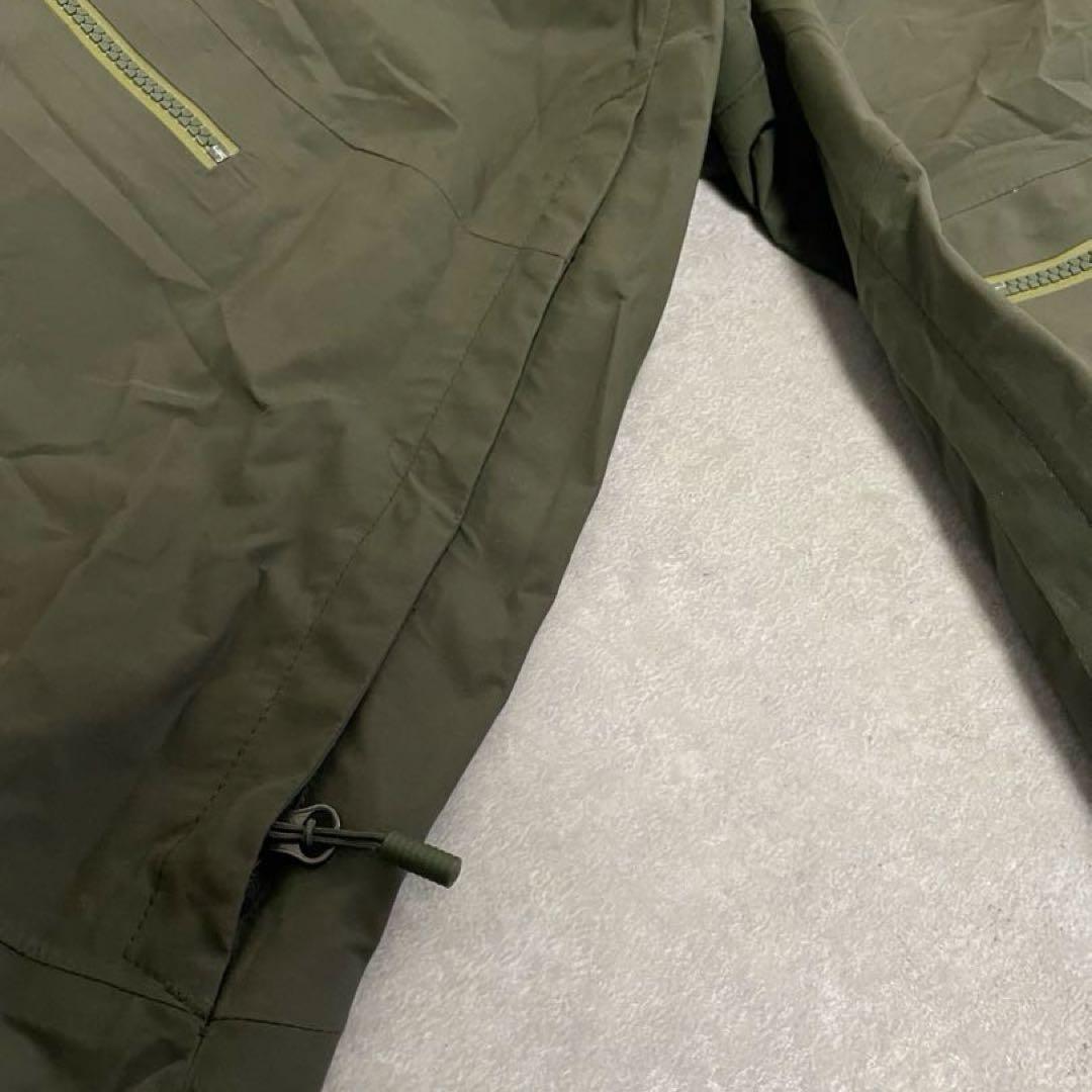 希少RECCO ノースフェイス ゴアテックス ビブパンツ カーキ S 古着