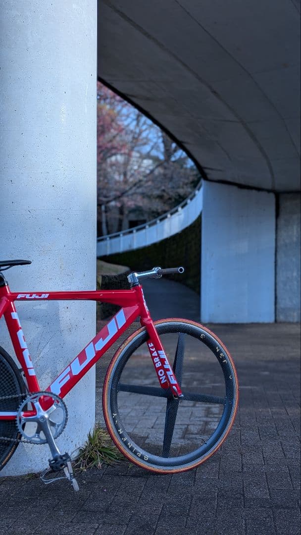 FUJI ピストバイク レッド 完成車