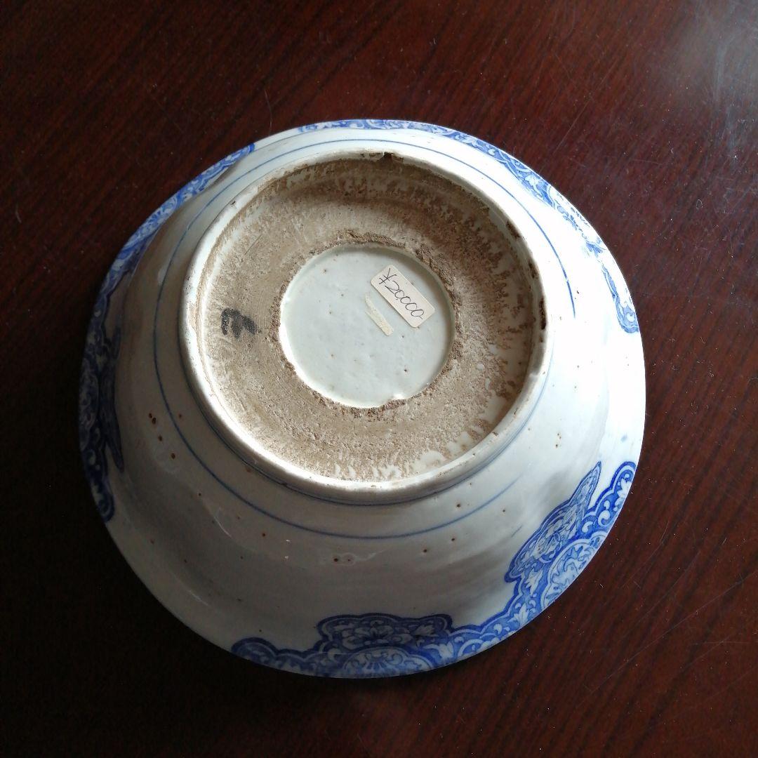 古伊万里　染付龍図大鉢　27cm　幕末