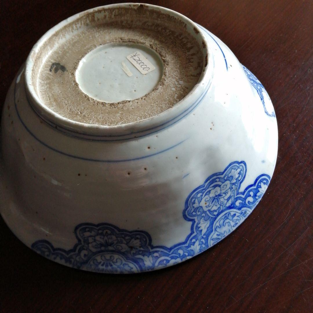 古伊万里　染付龍図大鉢　27cm　幕末