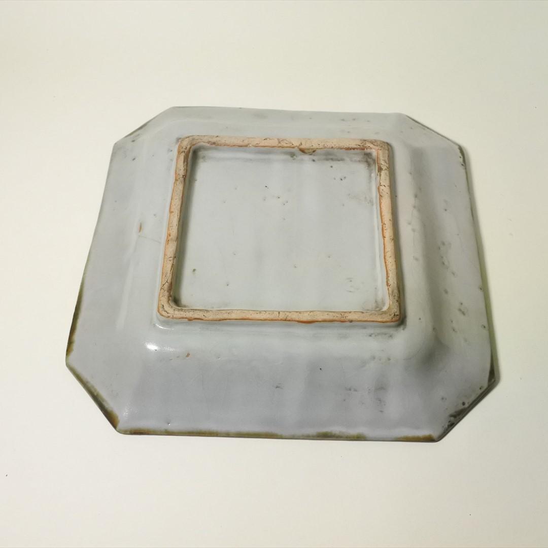 明治時代　犬山焼　角　紅葉　大皿　骨董品　アンティーク　ｊ