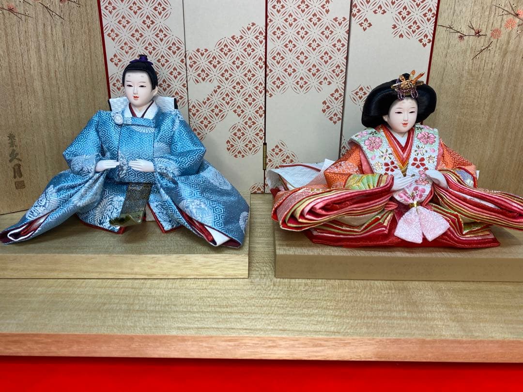 東京久月　雛人形　親王平飾り・間口約６０×奥行約３０×高さ約３６㎝