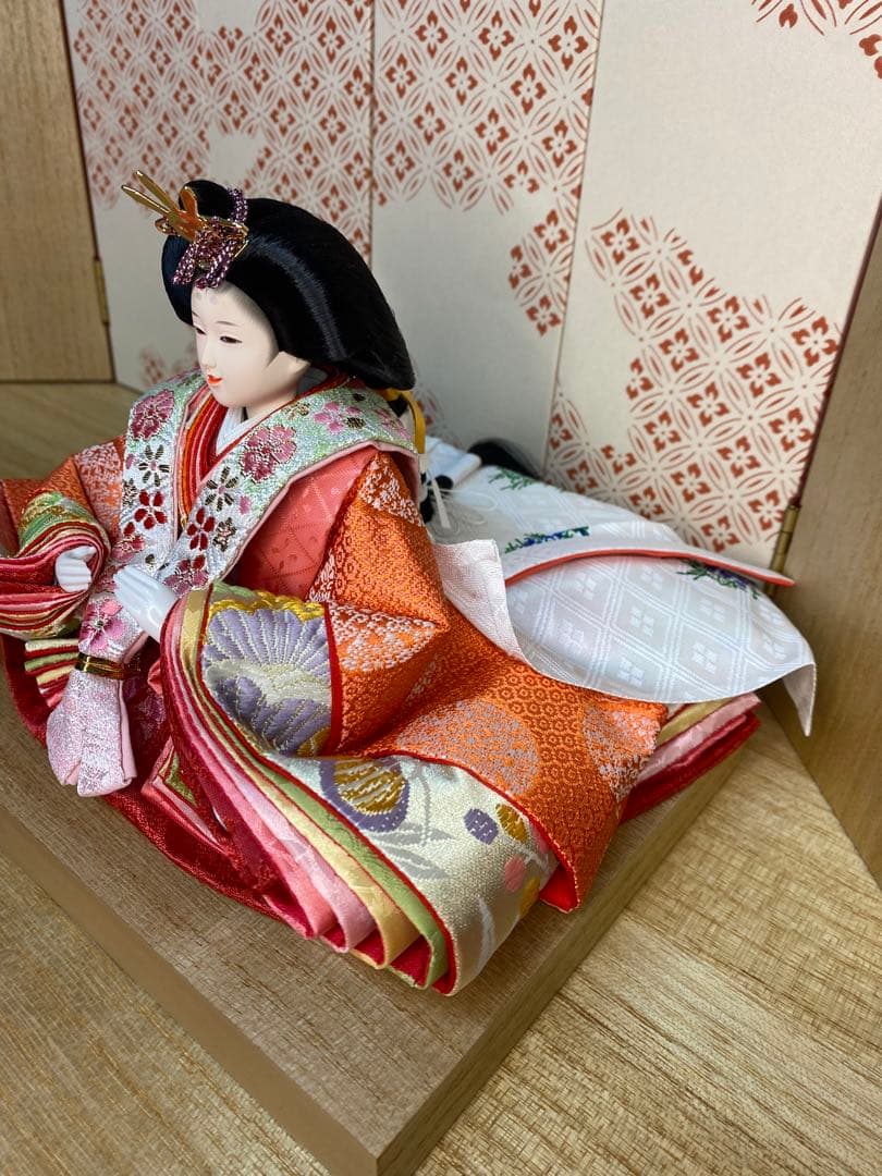 東京久月　雛人形　親王平飾り・間口約６０×奥行約３０×高さ約３６㎝