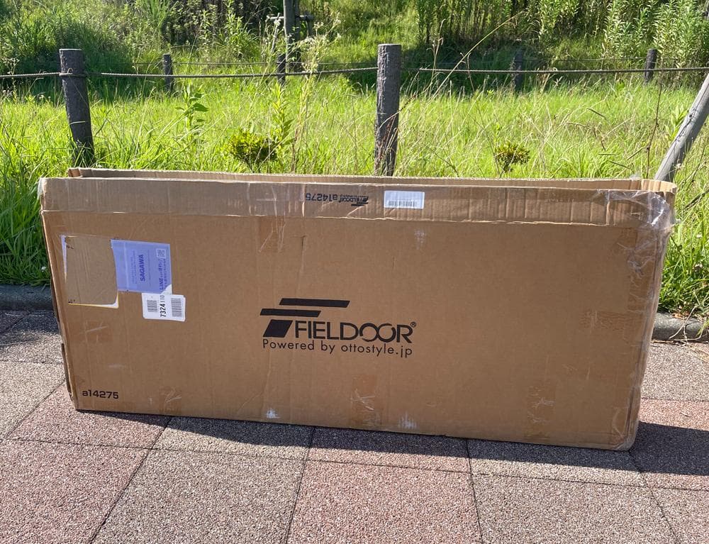 FIELDOOR レジャーテーブル【110㎝】ヘリンボーン/ヴィンテージ 訳アリ