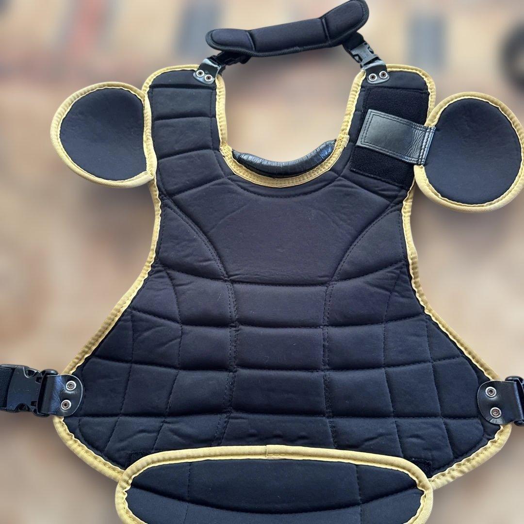 ミズノプロ オーダー キャッチャー防具3点セット ブラック×ゴールド