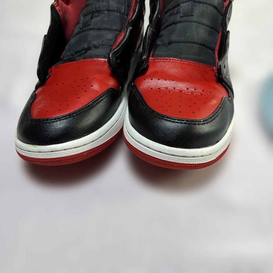 大きいサイズナイキAIR JORDAN 1 MID30cm US12手洗済黒赤