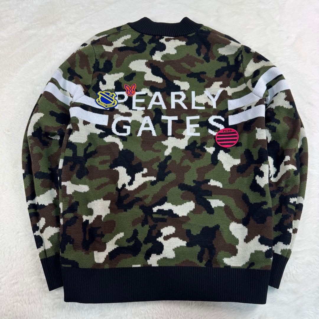 PEARLY GATES パーリーゲイツ カモフラ 迷彩クルーネック ニット 4