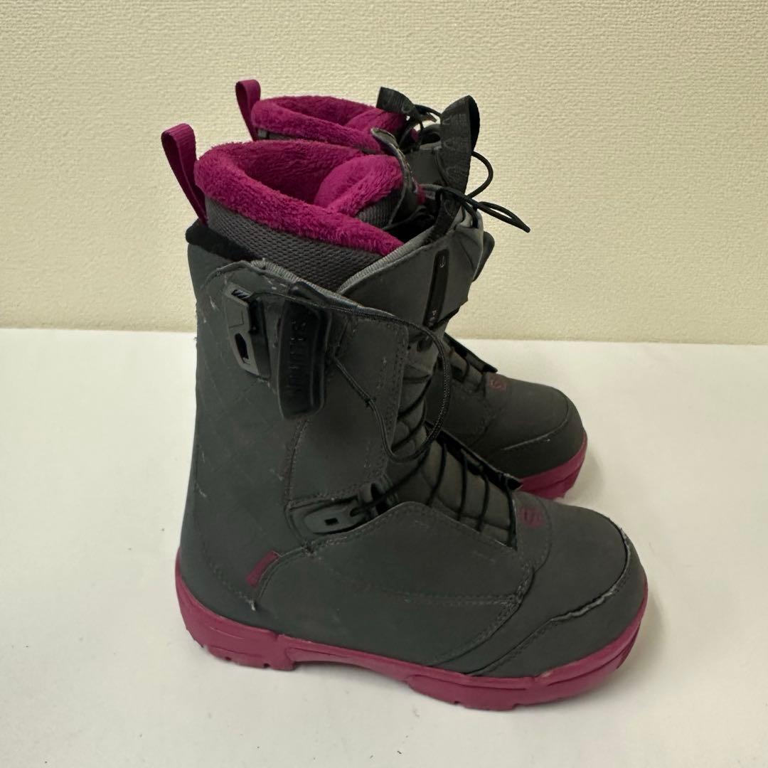 SALOMON スノーボードブーツ グレー/ピンク　22.5cm