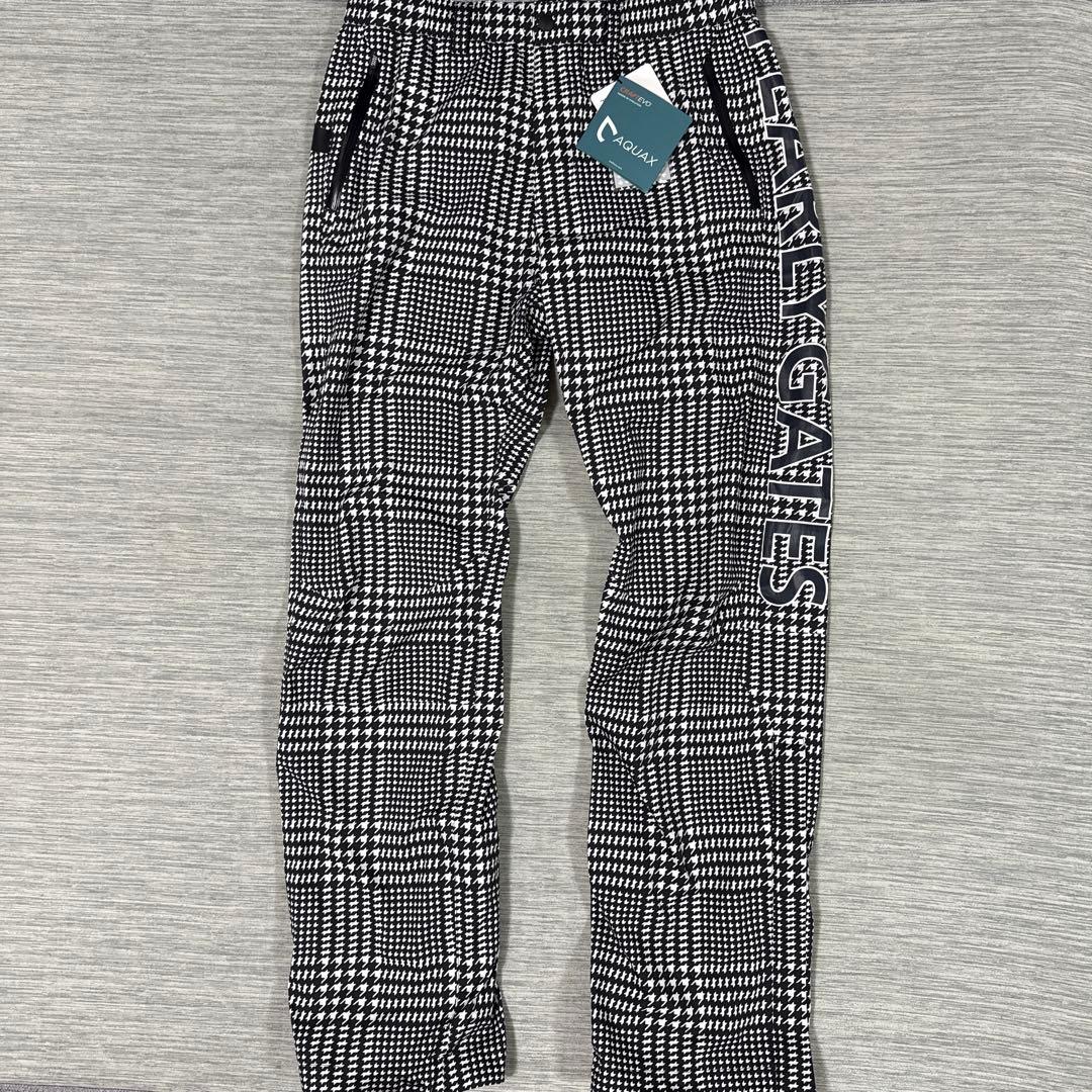 新品　 PEARLY GATES 千鳥柄　サイドビッグロゴ　防水透湿 パンツ