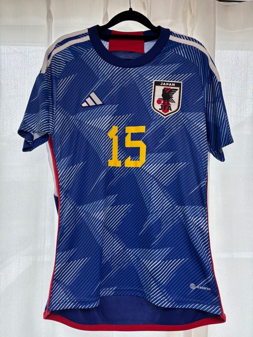美品★2022日本代表 Adidas公式レプリカユニフォーム #15 鎌田大地