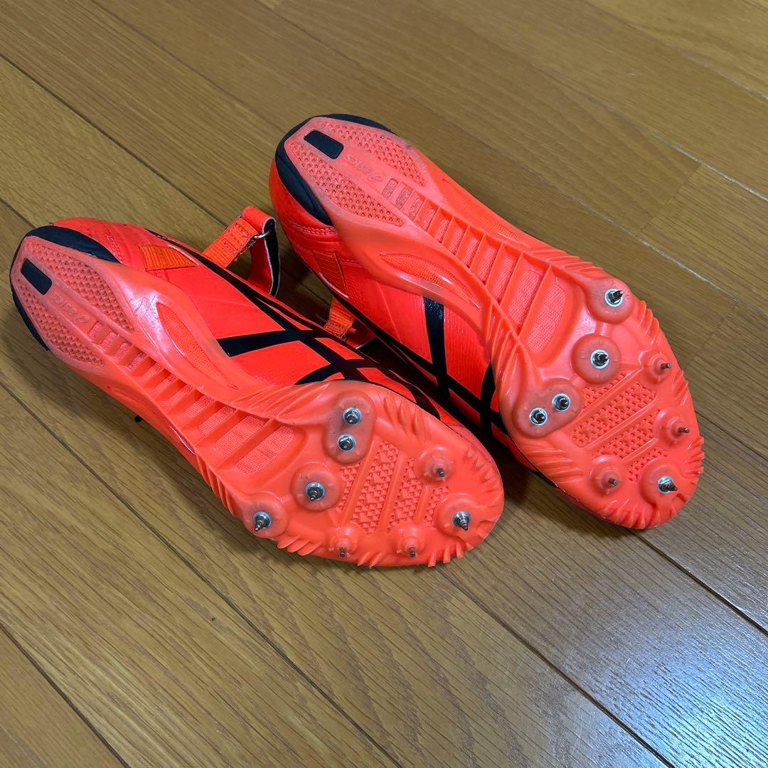 アシックスspブレード26.5短距離スパイクオールウェザーオレンジ
