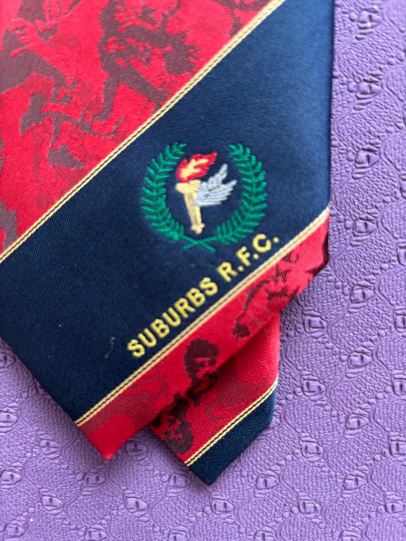 【ネクタイが好き44】Suburbs R.F.C. ラグビー NZ 希少品 レア