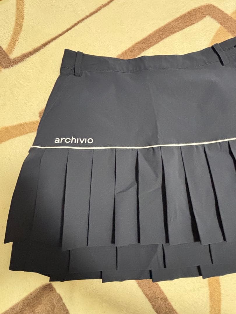 archivio 2段プリーツ撥水スカート NAVY