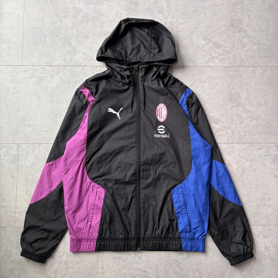 美品 ACミラン 23/24 プレマッチ ウーブン ジャケット＆パンツ セリエA
