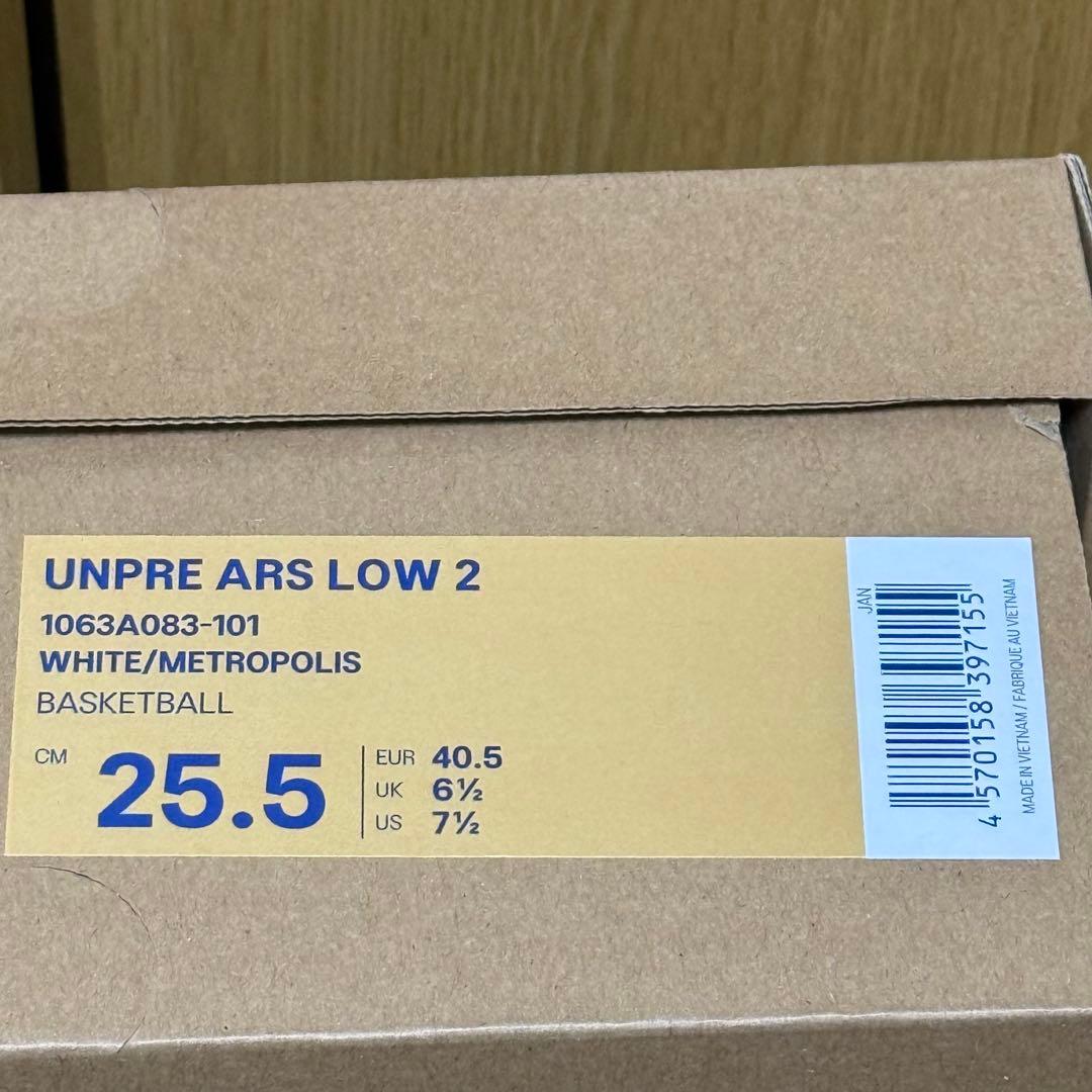 アシックス　アンプレアルス2low 25.5cm ホワイト/グレー