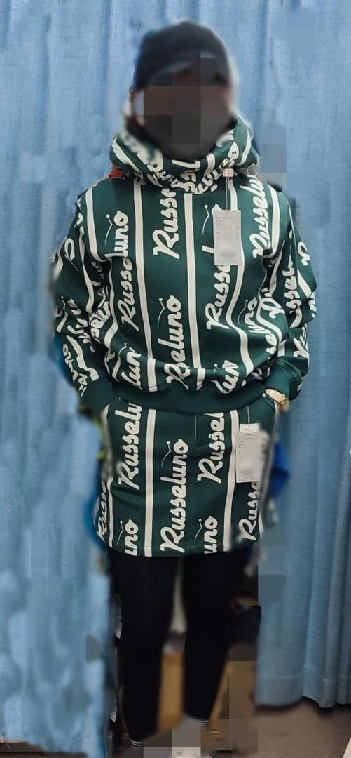 新品 レディース ラッセルノ パーカー スカート セット サイズM相当 グリーン