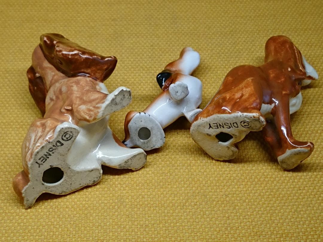 ディズニー　ビンテージ　犬　陶器　置物　インテリア　工芸品　美術品　A2987