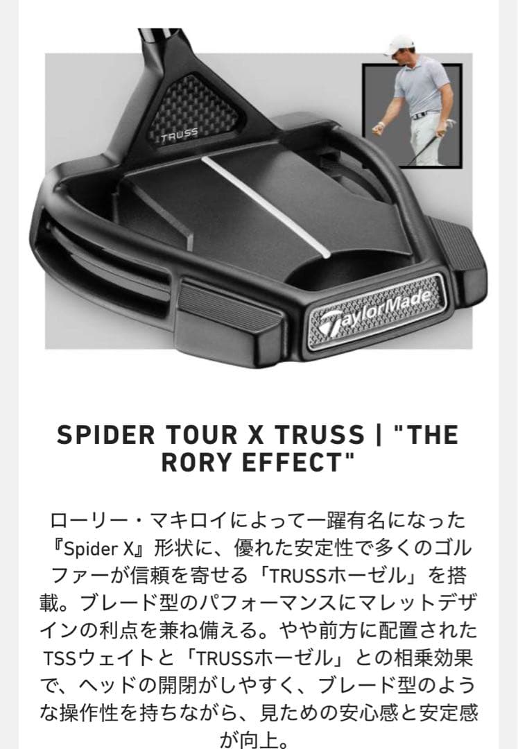 TaylorMade Spider Tour X パター　TM2