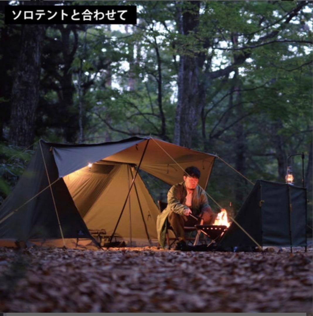 QUICKCAMP 焚火陣幕 -焔- ブラック