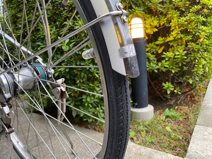 通学を楽しく❣️前後タイヤほぼ新品❣️アルベルトe 27インチ5点灯充電回数少1点灯