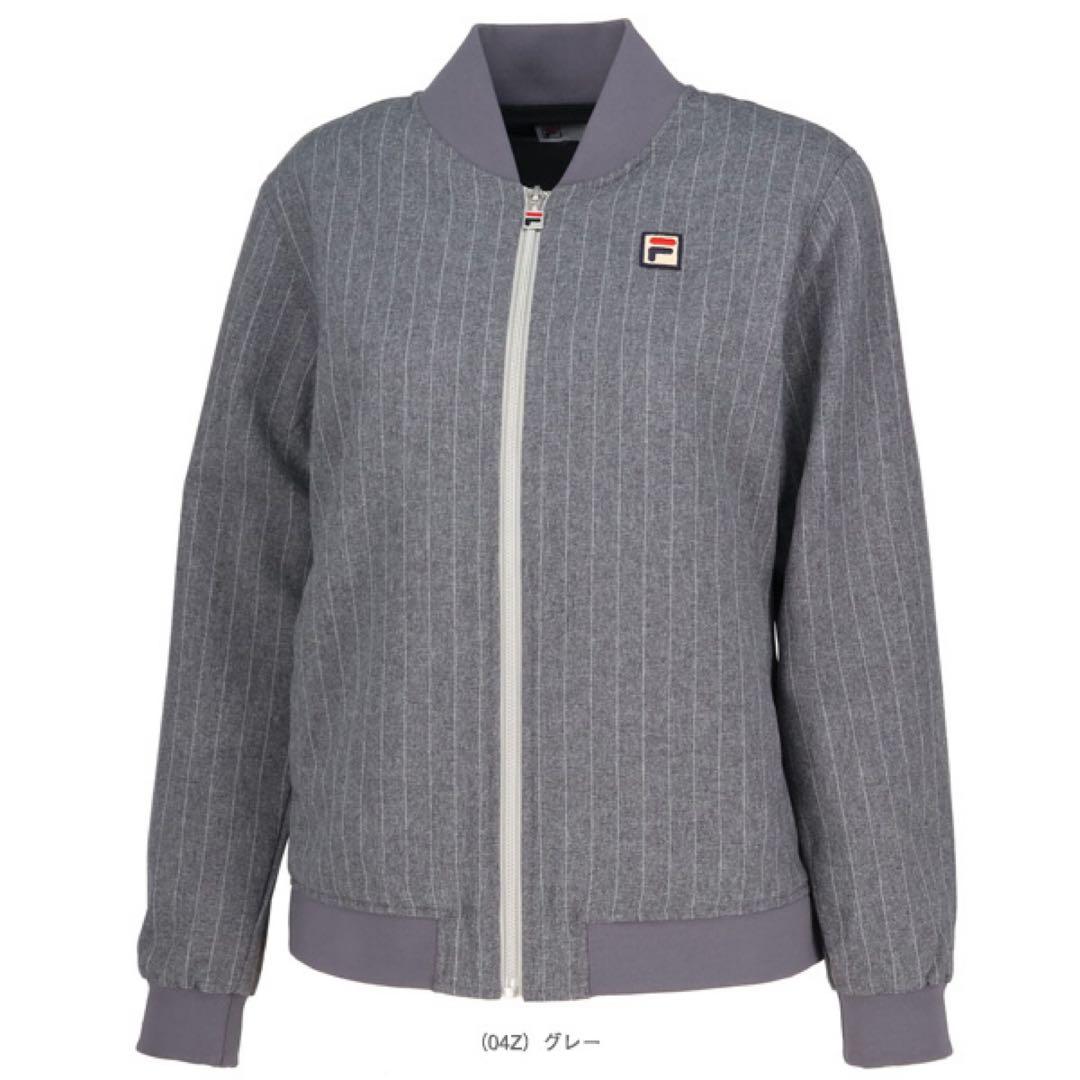 【半額‼️】FILA ストライプ ジャケット　グレー　M 新品　フィラテニス