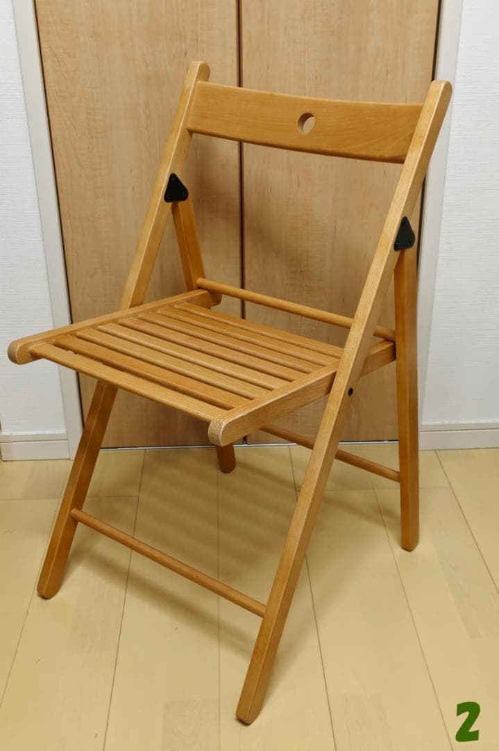 【中古】 IKEA TERJE FRÖSVI　折りたたみチェア　2脚セット
