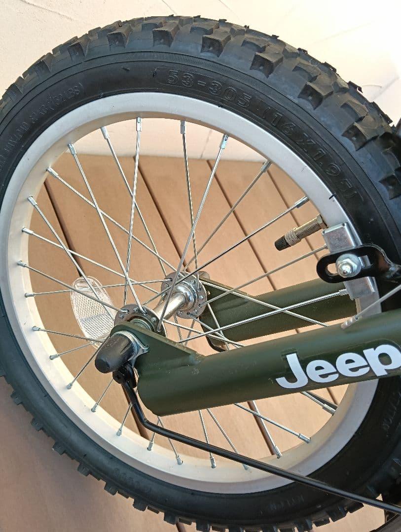 【美品】Jeep 幼児用自転車 オリーブグリーン