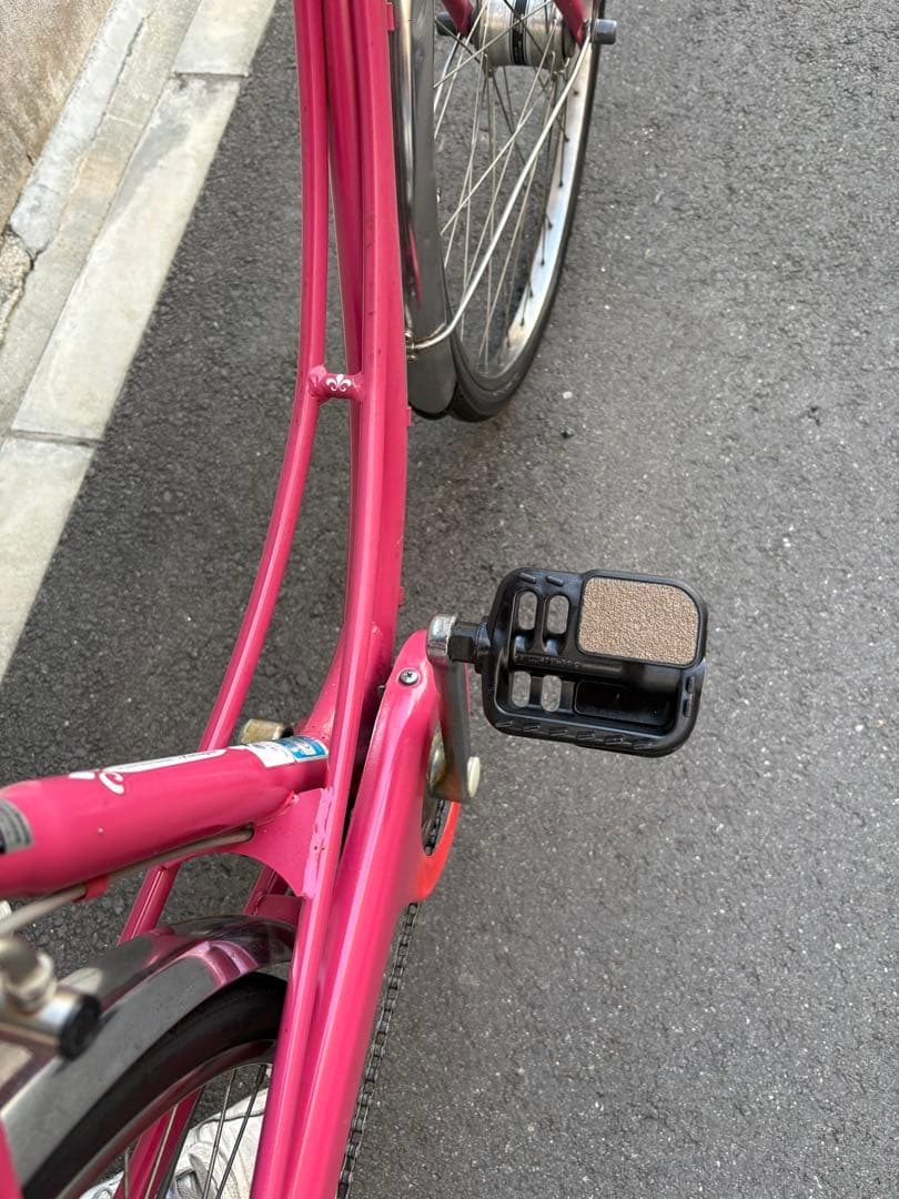 内装３段デカカゴ　シティサイクル　ピンク