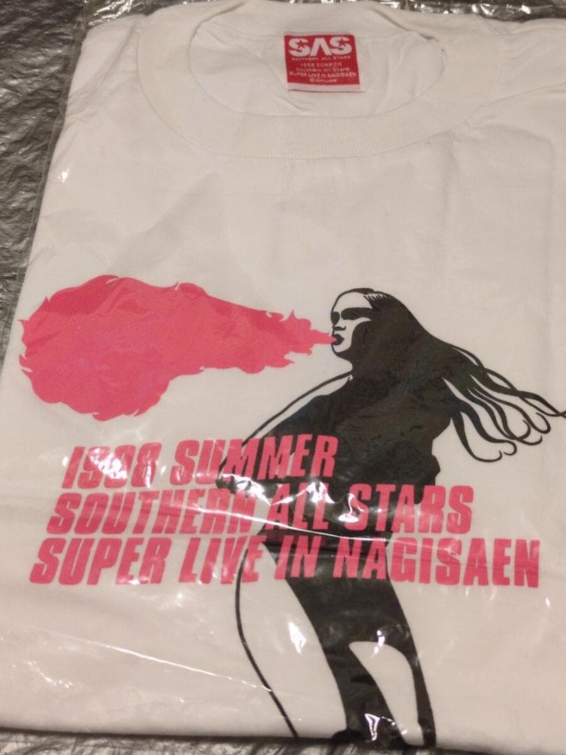 サザンオールスターズ 渚園 ライブ Tシャツ 1998年　SAS　火の玉　火遁