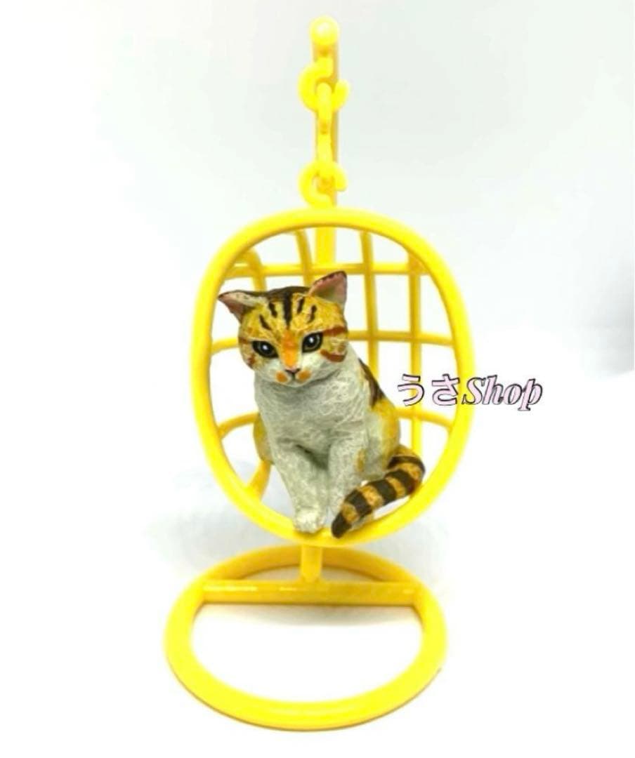 カリモク はしもとみお 猫の彫刻 ミケ クロ トラ ゆらゆら ミニチュア ガチャ