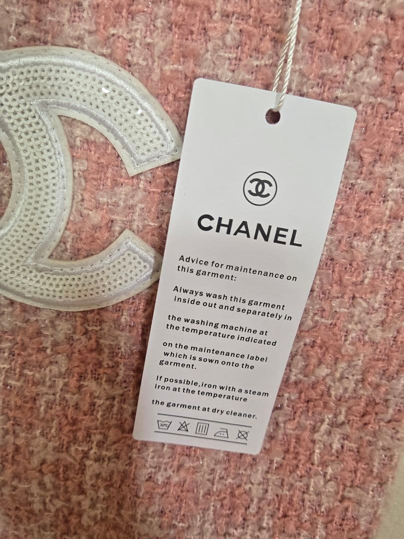 1点のみ！CHANEL ノベルティ トートバッグ ピンク ツイード ココマーク