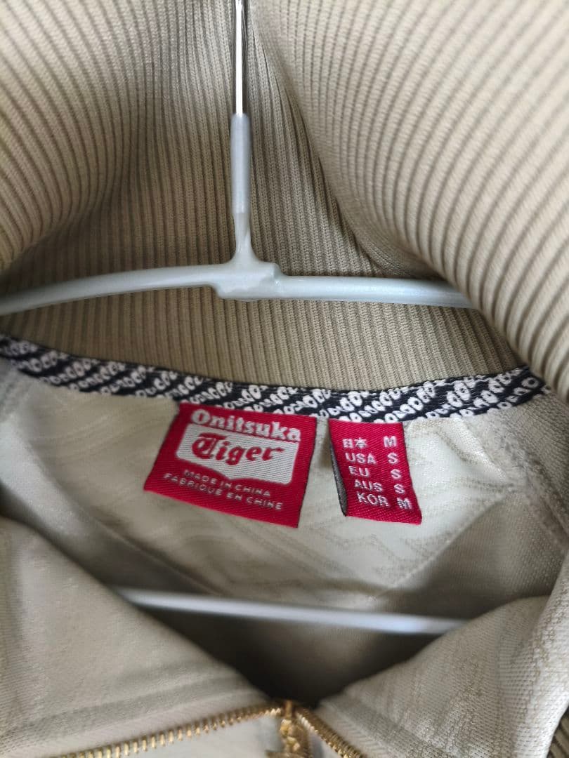 Onitsuka Tiger ジップアップジャージ ベージュ×ゴールド