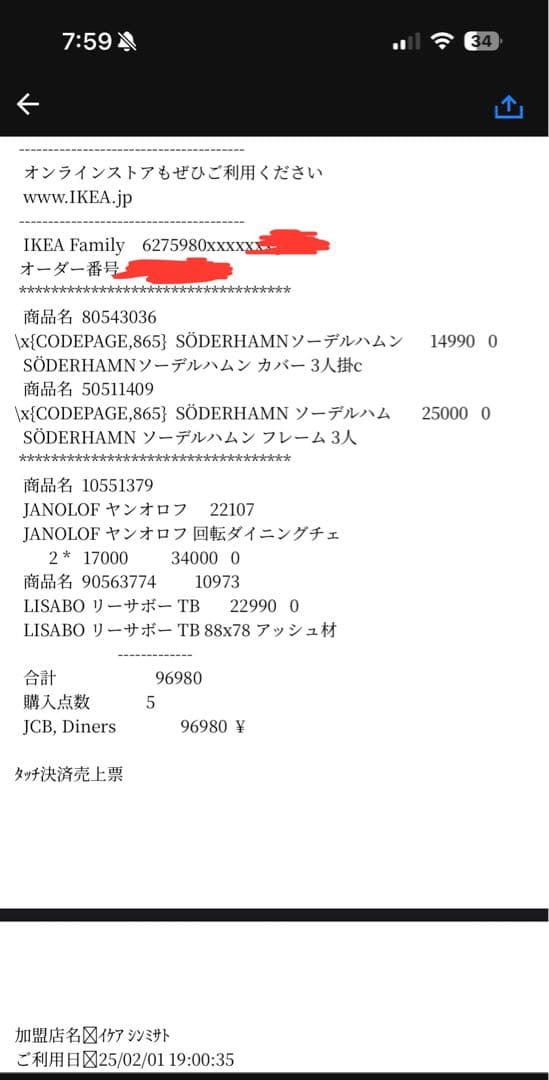 IKEA ソファ ソーデルハムン SÖDERHAMN コンパクト 25年2月購入